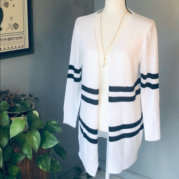 💝Classic Striped Longline Cardigan - Picture 4 of 5